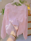 Atmosphere Feeling Yellow Flower Nails Hollow Knitted Knitted Shirt Spring And Autumn Fashion Soft Languid Sweater Female