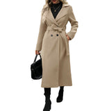 New Collar Hair With Double Buckle And Long Coat Coat Coat Coat
