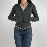 Dili 2025 Autumn And Winter Temperament To Repair Short-Term Zipper Open-Shirt Hooded Coat Women's Clothing