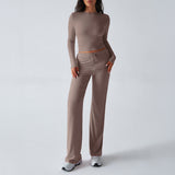 Dili 2025 Autumn And Winter Y2K Casual Sports Style Long-Sleeved Top With Trousers Suit Woman