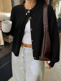 Dili Casual Simple Button Long-Sleeved Coat Sweater Women's 2025 Autumn And Winter