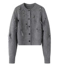 French Small Scented Sweater Coat Woman 2025 New Autumn And Winter Heavy Queued Lyre Tuded Feathers Knitted Open Shirt