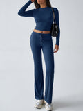 Dili Sports Yoga Long Sleeve T-Shirt Solid Color Pants Set Women's Winter 2025
