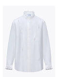 2026 Spring New Simple French Pearl Nails Beads Side Hanging Temperament Commuting White Shirt Woman