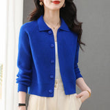 Brand Discount Spring And Autumn Outside With A Short Collar Sweater Small Coat Women's Wool With Skirt Top Knitted Bottom Shirt