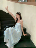 Dopamine Striped Sling Dress Girl Spring And Summer Romantic French Sweet Temperament Super Fairy Dew Back Seaside Holiday Dress