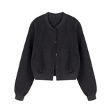 Vintage Fashion Jacket Women's Spring 2026 New Baseball Suit Loose Thin Buckle Minimal Coat