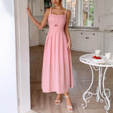 Dili Leisure Vacation Suspension High-Lend Dress Dress Women's Dress 2025 Spring And Summer