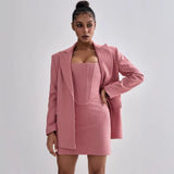- 2025 Spring And Summer Women's Suit Fish Bone Suit Women's Jacket Belt Trousers 2025 New Spring