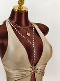 New Slim Hot Spicy Hollow Thin Hanging Neck-Lender Swimsuit Jumpsuit Jumpsuit Jumpsuit Women's Clothing
