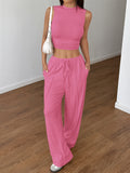 Dili Casual Simple Style Sleeveless Vest Straight Trousers Set Women's Clothing 2025 Spring And Summer