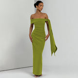 Fashion New Sexy Tective Dress Body Solid Ribbon Ribbon Bare Backpack Lady Dress
