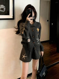 Lazy Casual Gray Knitting Set Early Winter Small Man Wearing Women 2026 New Top Pants Two Sets