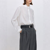 New Primary Cotton-Dipped White Lysier Tian Silk Jeans Old Money Style Pants Casual Straight Trousers Woman