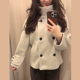 - Spring And Autumn Commuter Collar Buckle Short-Sized Coat Small Children's Style