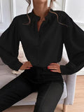 Spring 2025 New Elegant Solid Color Collar Long Sleeve Single-D Row Button Loose Women's Top Shirt Women