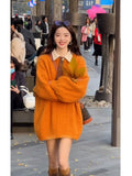 Lazy Loose Knitted Sweater Women 2025 Winter New This Year's Popular High-End Feeling Super Good-Looking Top Autumn