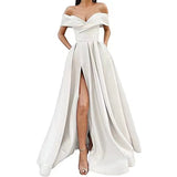 Summer Women's New Sexy Elegant Faley Noodles Solid Dark V Dress Bridesmaid Dress Evening Dress