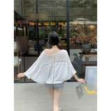 Striped T-Shirt Women's Short-Sleeved Summer 2025 New Cotton Top Loose Thin Circle Neck-Triped Style