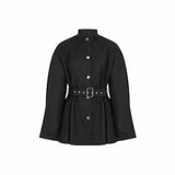 The New Spring With Writer's Set Aer Gas Field Full Open TR Twill Texture Short Trench Coat Broad Leg Trousers