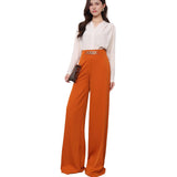 Women's New Bursts Of Pure Color Hanging Fashion Wide Leg Pants Straight Pants Suit Pants Trousers Trousers Women