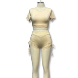 Explosion Two Sets Of Women's Sexy Hot Babes Open-Umbilling Shorts Suit Women