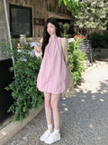 Sweet And Fluffy Sleeveless Vest Dress 2026 New French Temperament Small Pink Short Dress Fresh Sweet