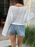 Dili Y2K Sexy Fashion Hollow Long-Sleeved T-Shirt Women's Clothing 2026 Spring And Summer