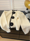 Small Fragrant Temperament Sweater Coat Women Autumn And Winter Repair Short Camellia Knitted Shirt Spring And Autumn New Top