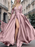 2026 New Sexy Deep V-Neck Lace Lace Dress Squint Tail Banquet Evening Dress