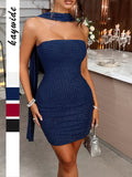 Dili Sexy Glide Smear Bra-Bmeared Hip Dress Dress Women's Dress 2025 Autumn And Winter
