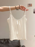 Designing A Bow With Wooden Ear Sling Vest 2026 Summer New Pure Lust Wind Set Small Top