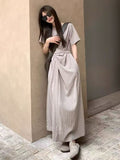 Tea Break French Temperament Dress Dress Women Summer 2026 New Pear-Shaped Body Waist Thin Hepburn Style Dress