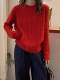 Lazy Gray Knitted Sweater Women's Jacket Autumn And Winter New Design Loose Knitting Inside The Bottom Top