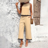 Dili Women's Clothing 2025 Spring And Summer Casual Temperament Vest Trousers Set