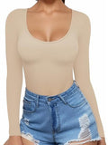 2025 Women's Low Round Collar Long Sleeve Sextender T-Shirt T-Shirt