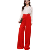 Women's New Bursts Of Pure Color Hanging Fashion Wide Leg Pants Straight Pants Suit Pants Trousers Trousers Women