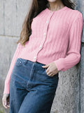 Dili Casual Wind Solid Color Long-Sleeved T-Shirt Sweater Women's Wool Knitted Women's Clothing 2025 Autumn And Winter