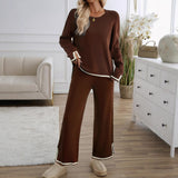 Dili Casual Simple Style Straight Through Pants Solid Long-Sleeved Women's Suit Women's Clothing 2025 Spring And Summer
