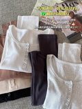 Pure Cotton Bottom Shirt Women With Autumn 2025 New Long-Sleeved T-Shirt Autumn And Winter Gas On The Shoulder
