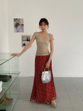 2026 Spring And Summer New Korean High-Rise Thin Single Special Crush Flower High Design Temperament Half-Dress Woman