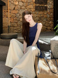 Summer Dress With A Complete Set Of Fashion Net Red Fried Street Small Man Salt System Wearing A Vest Top Broad Leg Pants Two Sets