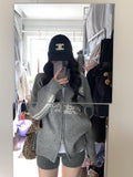 Oversize! Baseball Wind Collar Zipper Sweater Cardigan Women's Coat Autumn New Korean Version Of Loose Knitted Shirt