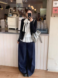 Bodum Bow Tied Lace Under The Long-Sleeved T-Shirt 2026 Early Autumn Wearing Inside The Bottom Shirt Women's Clothing