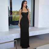 2025 New Women's Sexy Bare Back To The Waist Of The Fishtail Dress Temperament Of High-End Feel Dress