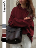 Dili Casual Simple Long-Sleeved Hoodie Wool Women's Clothing 2025 Autumn And Winter