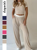Dili Casual Style Short-Sleeved T-Shirt Casual Pants Two Sets Of Women's Clothing 2025 Autumn And Winter