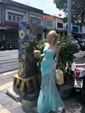 Lace Spliced Sling Dress Women's Summer Holiday Style Fishtail Dress Waist Net Yarn Skirt Bag Hip Dress