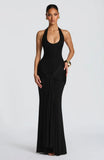 2025 Women's New Ribbon Splicing Slings Long Skirts To Hang Neck Dress Dress