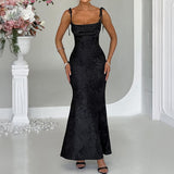 Dili Temperament Elegant Evening Dress Bag Hips With Tie Dress Women's Dress 2025 Summer